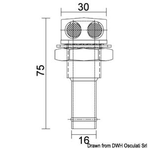 Sfiato carburante in acciaio inox lucidato a specchio