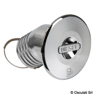 Tappo ottone cromato a filo 50 mm