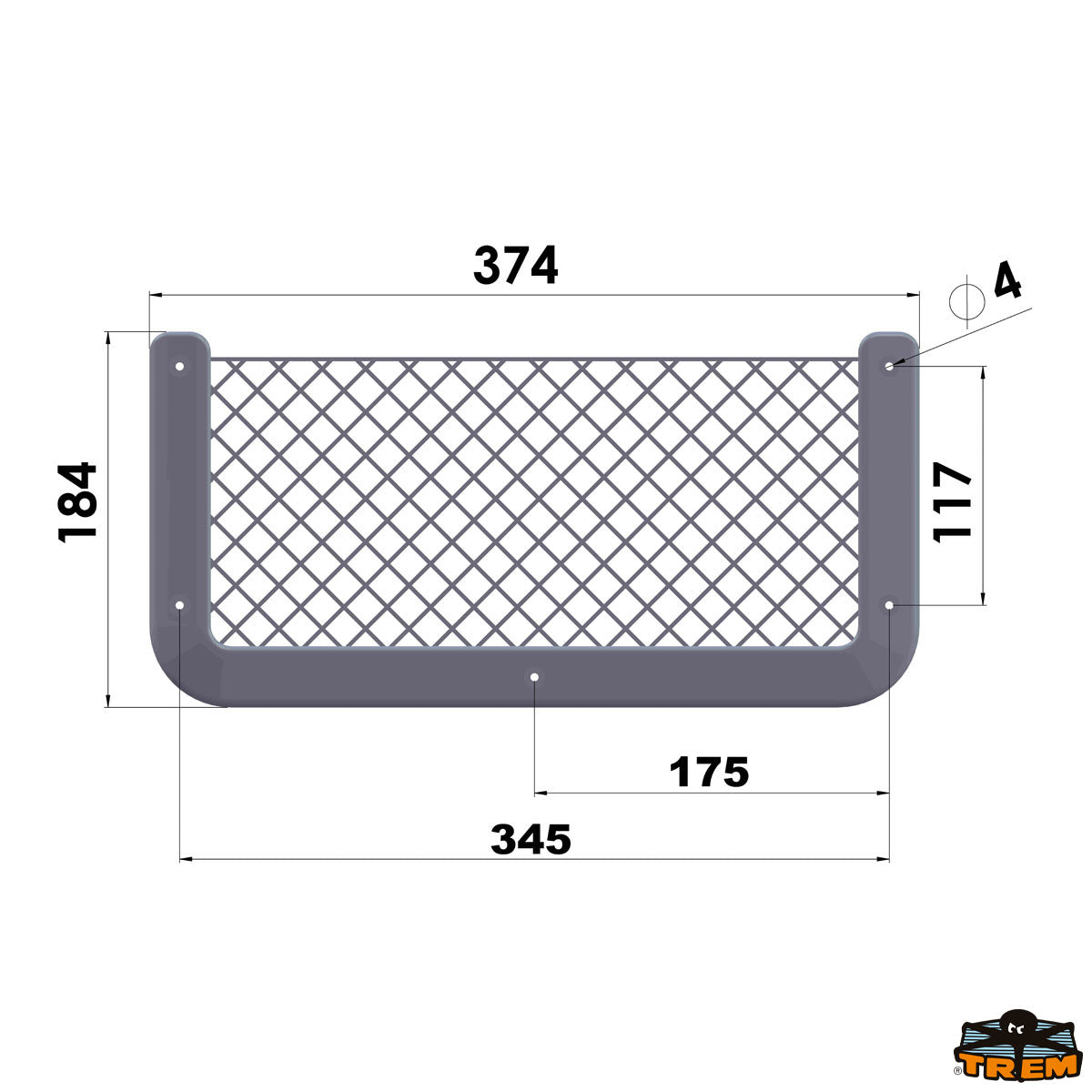 Rete portaoggetti bianca