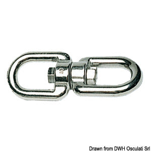 Girella inox doppio occhio 8 mm