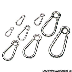 Moschettone inox con occhio