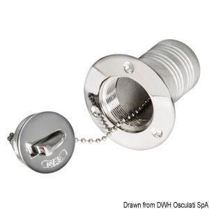 Tappo imbarco ottone cromato Fuel 38 mm