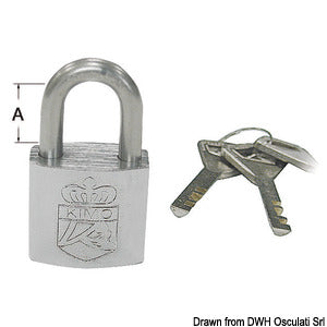 Set 4 lucchetti marini con unica chiave, sistema ABLOY di sicurezza