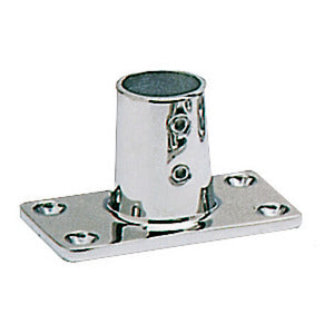 Base inox diritta quadra 25 mm