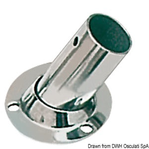 Basetta tonda inox 60° 25 mm