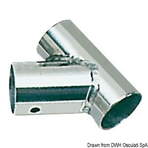Raccordo inox T 60° 22 mm