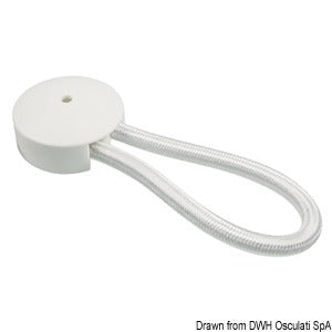 Gancio elastico bianco 80 mm