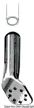 Supporto per asta bandiera da fissare allo specchio di poppa