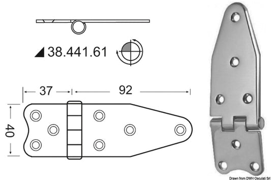 Cerniera 2 mm nodo rovesciato