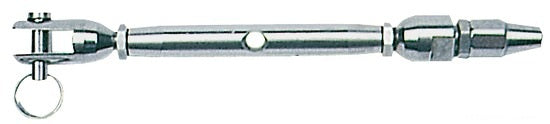 Tenditore inox con forcella e terminale a doppio cono
